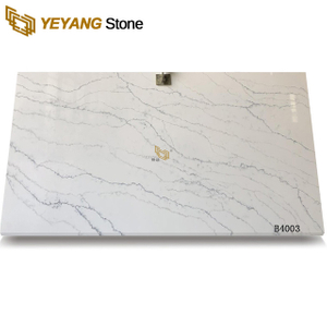 B4003 Calacatta White Quartz Slab For Vanity Top