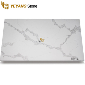 NT313 Calacatta White Quartz Stone Slabs Price Cost