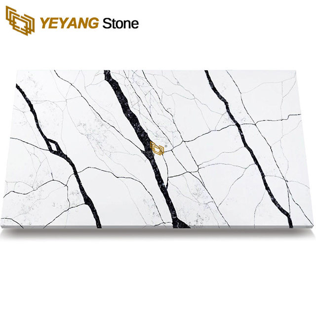 NT310 Calacatta White Quartz Slabs Stone Price Cost