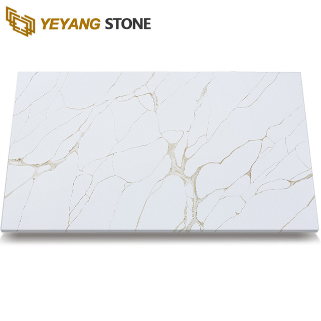 Gold Calacatta Quartz for Kitchen Island G7007