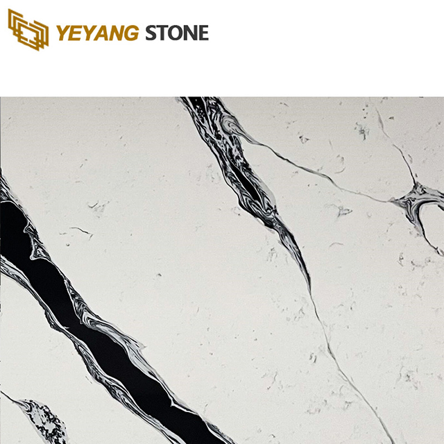 Panda White Inspiration Quartz Countertop Wholesale A5083 Factory